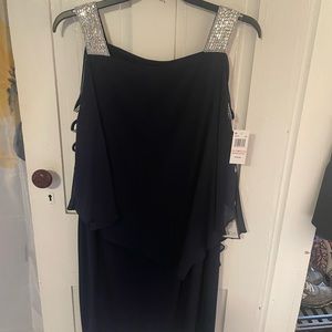 MSK-Women's Embellished-Trim m-Overlay Jersey Dress - NWT